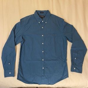 J. Crew Mercantile Flex slim long sleeve button collar w/ pocket sz L blue